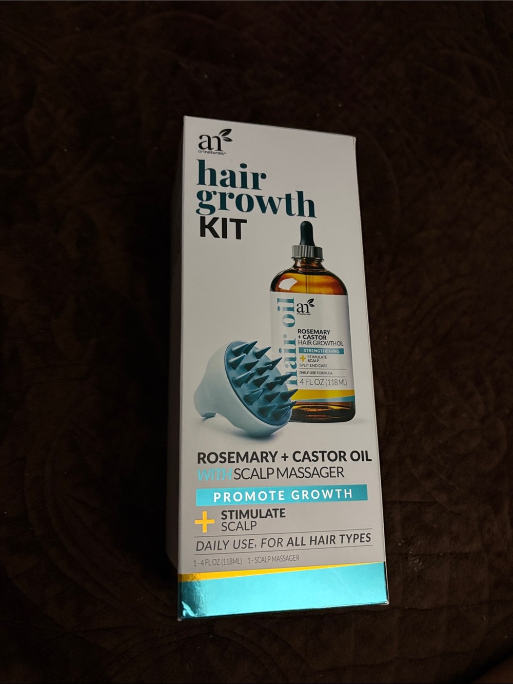 AN Hair Growth Kit with Rosemary + Castor Oil and Scalp Massager